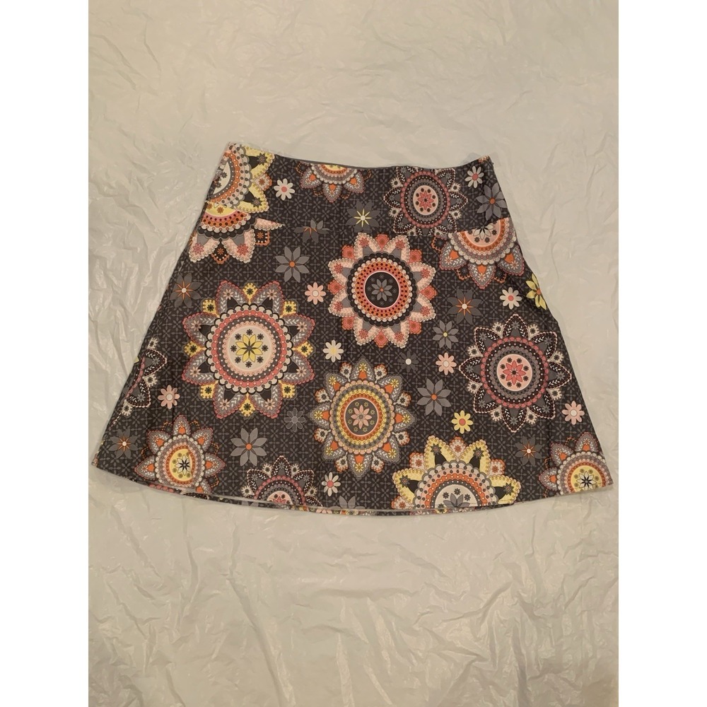 Sevier Skirts Women's Paisley Floral Skirt Size L 12 Lightly Lined Side Zip